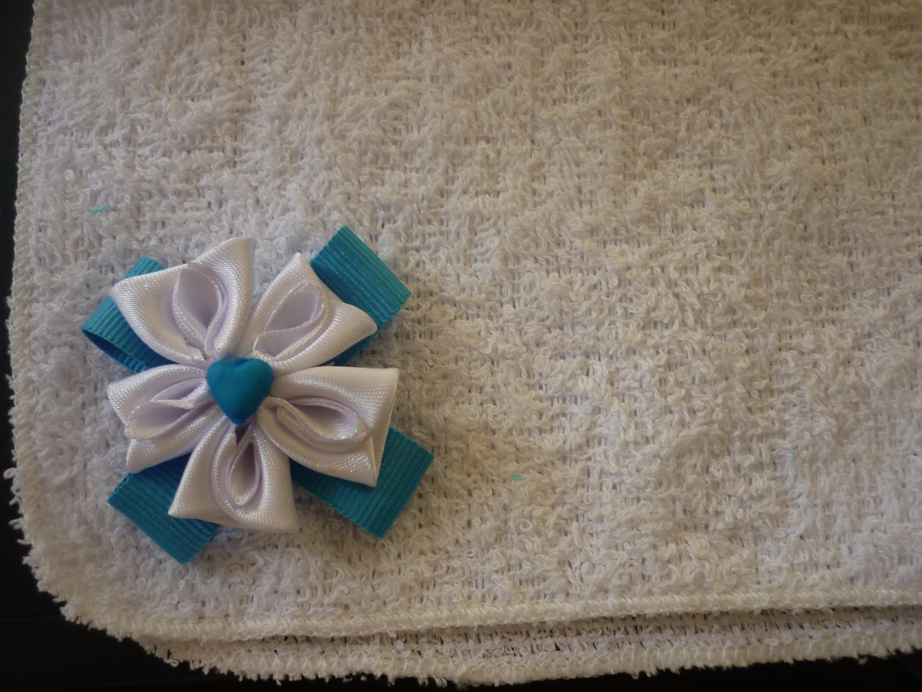 DIY Flores kanzashi  en cinta para decorar manualidades No.  079 Manualidades la Hormiga