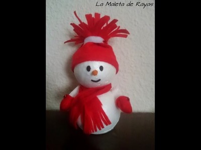 DIY: muñeco de Nieve para Decorar en Navidad | LaMaletadeRayas