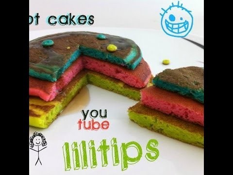 Hot cakes de colores. día del niño