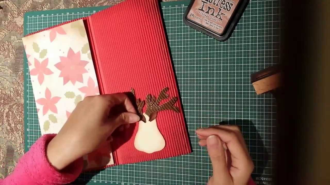 Manualidades Tarjeta de navidad con reno