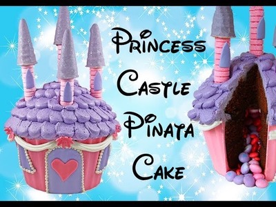 TORTA DEL CASTILLO DE LA PRINCESA -- Haz un Castillo de la Princesa de un Cupcake Gigante