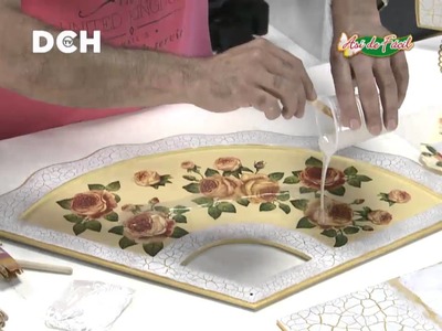 Abanico craquelado y resinado