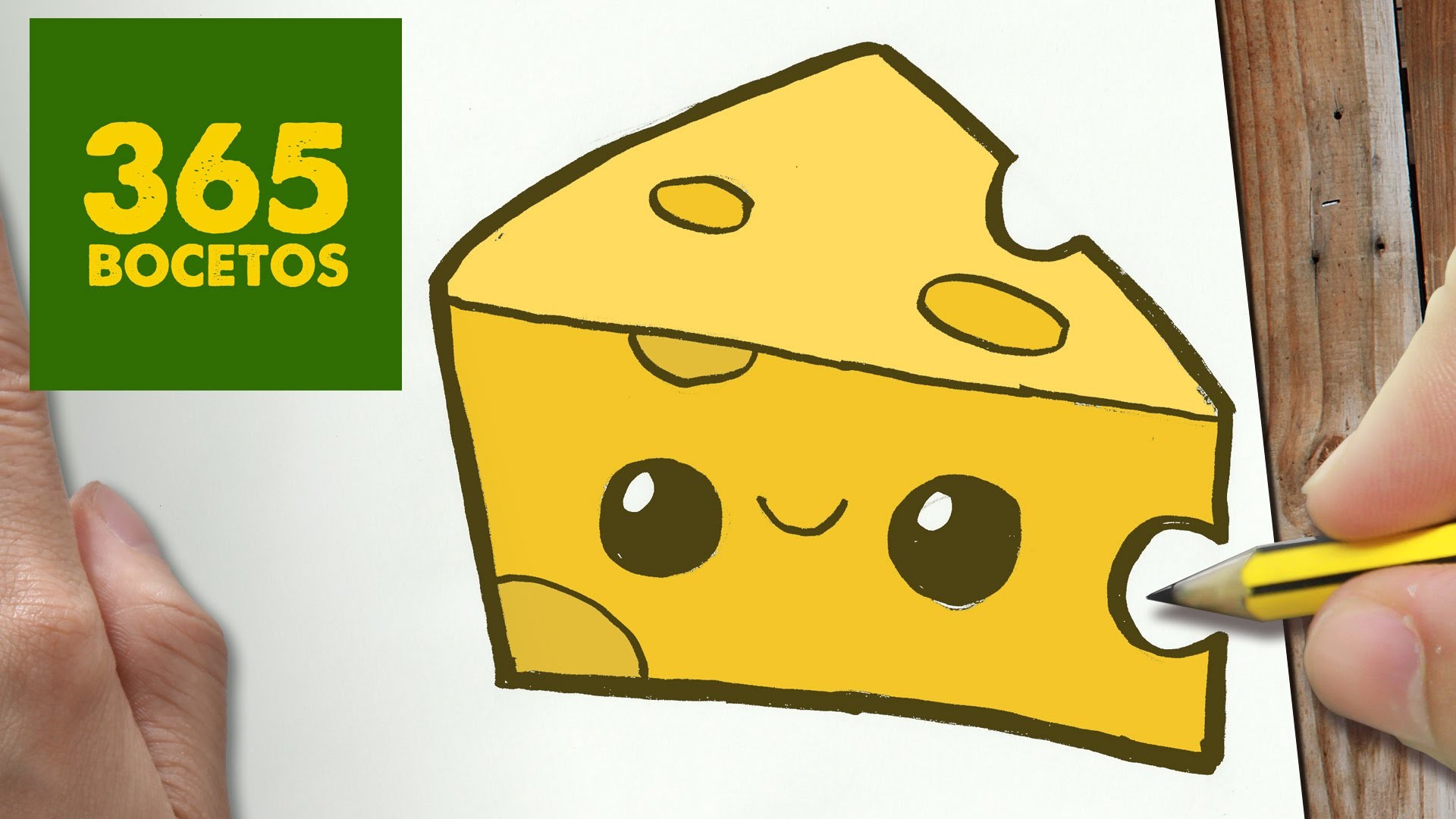 COMO DIBUJAR QUESO KAWAII PASO A PASO - Dibujos kawaii faciles - How to draw a Cheese
