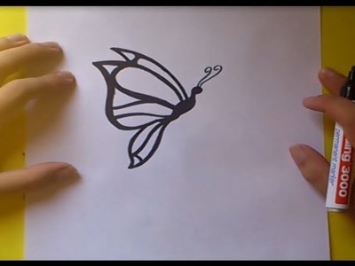 Como dibujar una mariposa paso a paso 4 | How to draw a butterfly 4