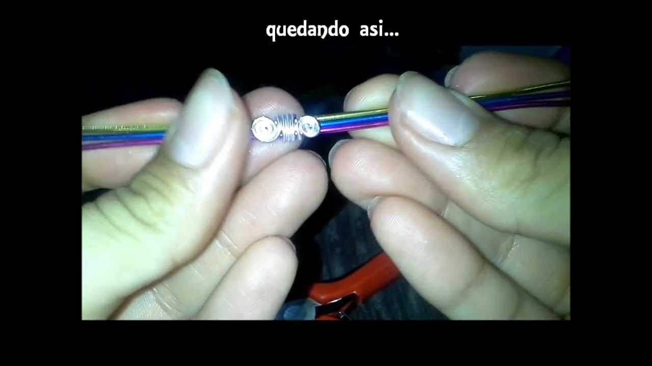Como hacer un brazalete y anillo 3 colores con Alambre