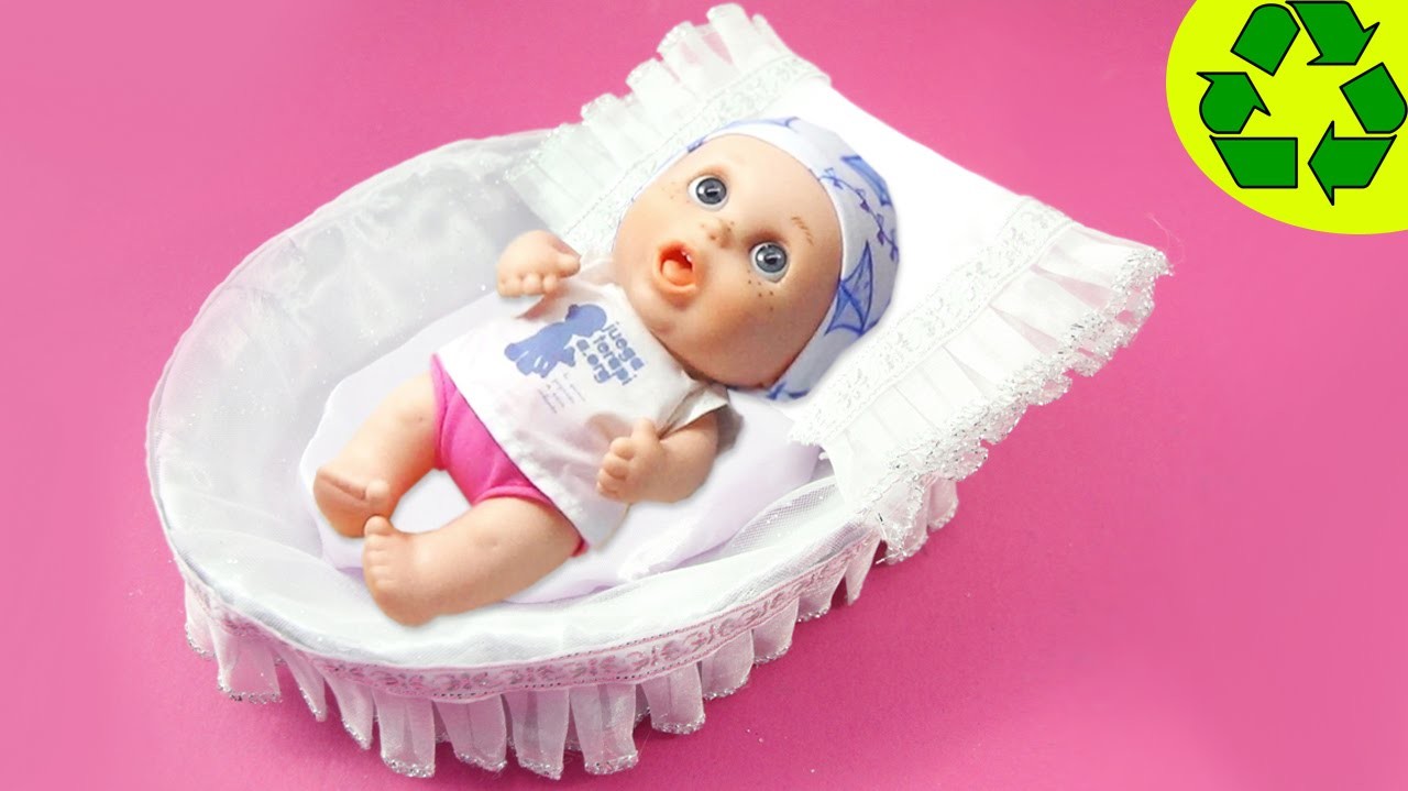 Cómo hacer un cuna portátil o Moisés para tus munecas (BabyPelones)  - Manualidades para muñecas: