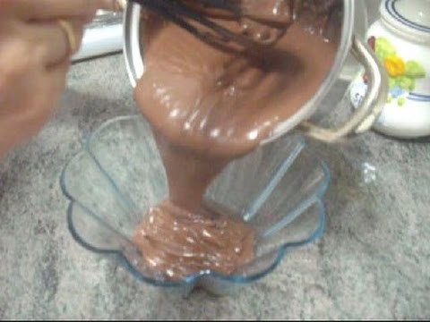 Crema pastelera chocolate  receta de cocina con chocolate