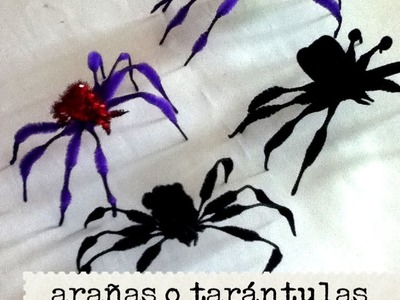 DIY Como hacer arañas tarántulas de limpia pipas tarantula spiders clean pipes
