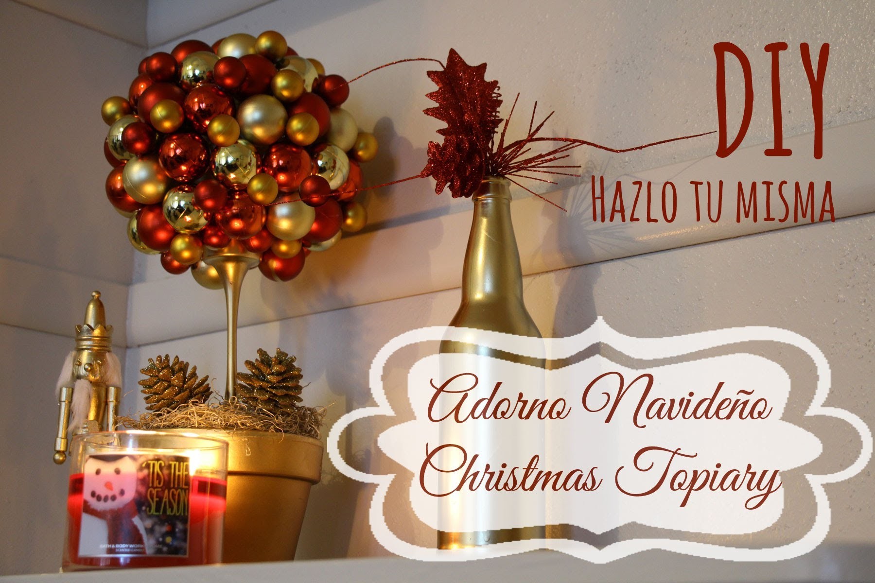 DIY Hazlo tu misma Christmas Topiary, Adorno navideño