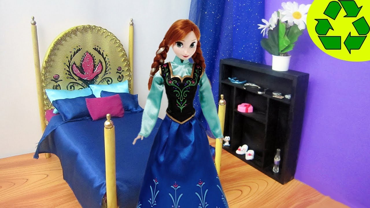 Manualidades para muñecas: Haz una cama para la muñeca Anna o Elsa de la película Frozen