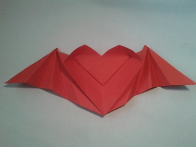 Origami - How to make a winged heart (origami instructions)