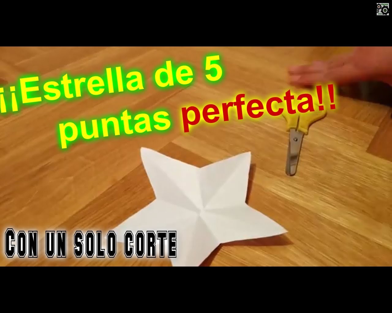 Tutorial: Cómo hacer una estrella de 5 puntas perfecta con un sólo corte.