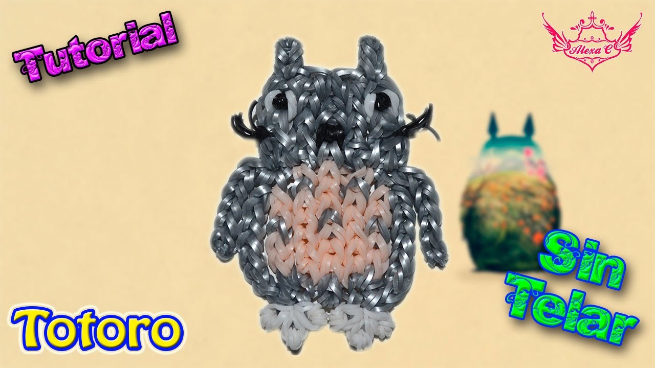♥ Tutorial: Totoro de gomitas (sin telar) ♥