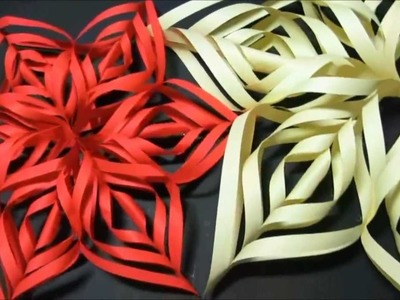 Adorno de Navidad: Copo de nieve de papel. How to make paper snowflakes.