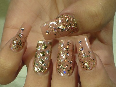 Bling Bling Nails Doradas - Natos Nails