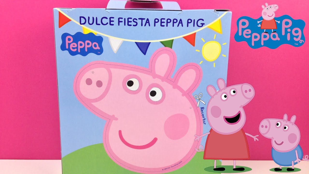 Peppa Pig Caja Sorpresa en español - Dulce Fiesta | Juguetes de Peppa Pig | Peppa Pig toys