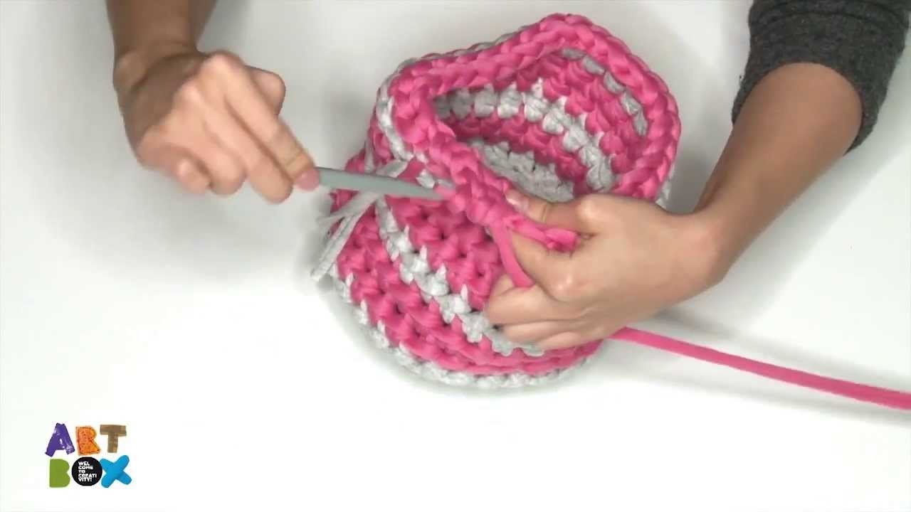 ArtBox Crochet XXL by Alpino, big round basket 1 handle