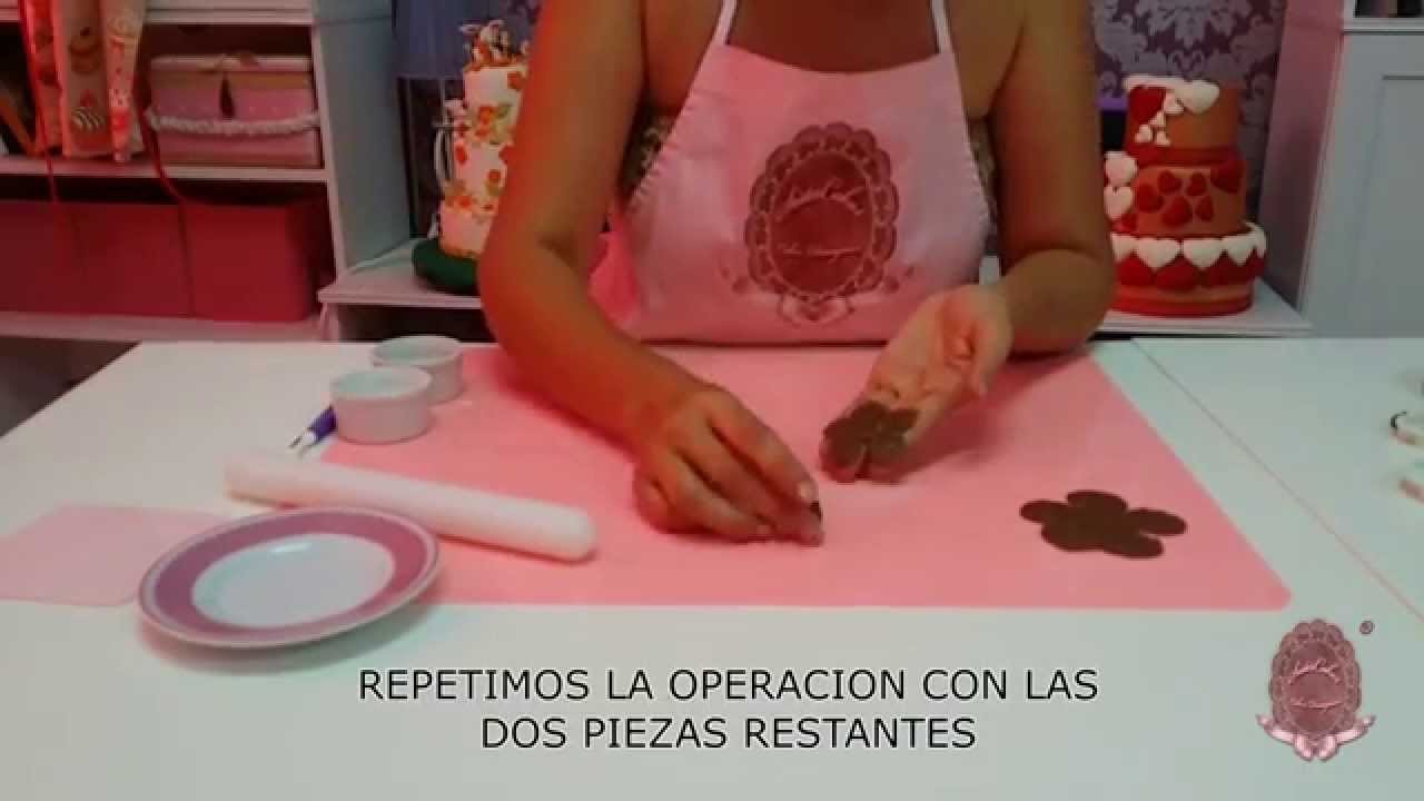 MODELAJE DE ROSA EN CHOCOLATE PLASTICO