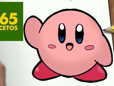 COMO DIBUJAR KIRBY KAWAII PASO A PASO - Dibujos kawaii faciles - How to draw a Kirby