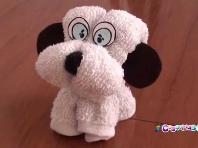 DIY Manualidades. Cómo hacer un perro con una toalla o trapo