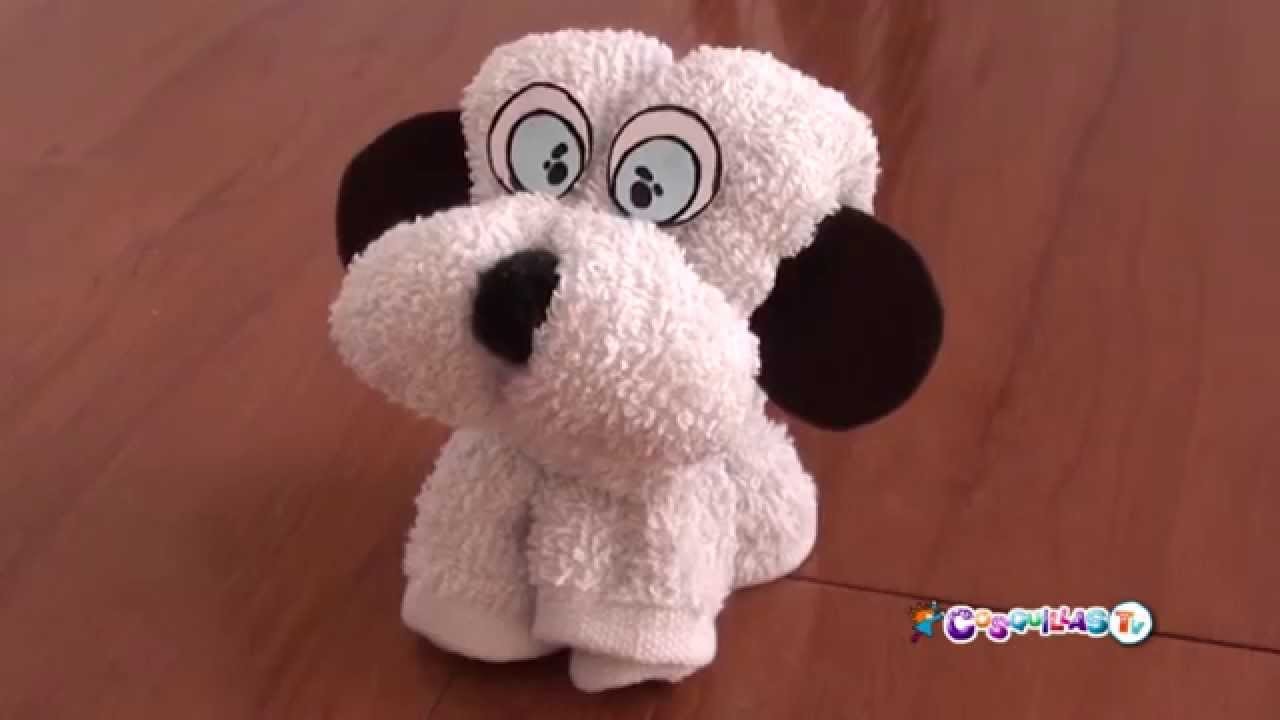 DIY Manualidades. Cómo hacer un perro con una toalla o trapo