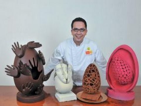 Escultura de chocolate con  Jose Ramon Castillo