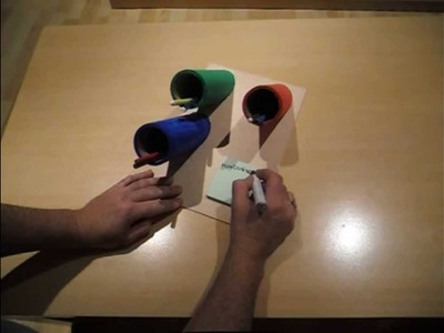 Manualidades lapicero multiple, reciclando un tubo de carton