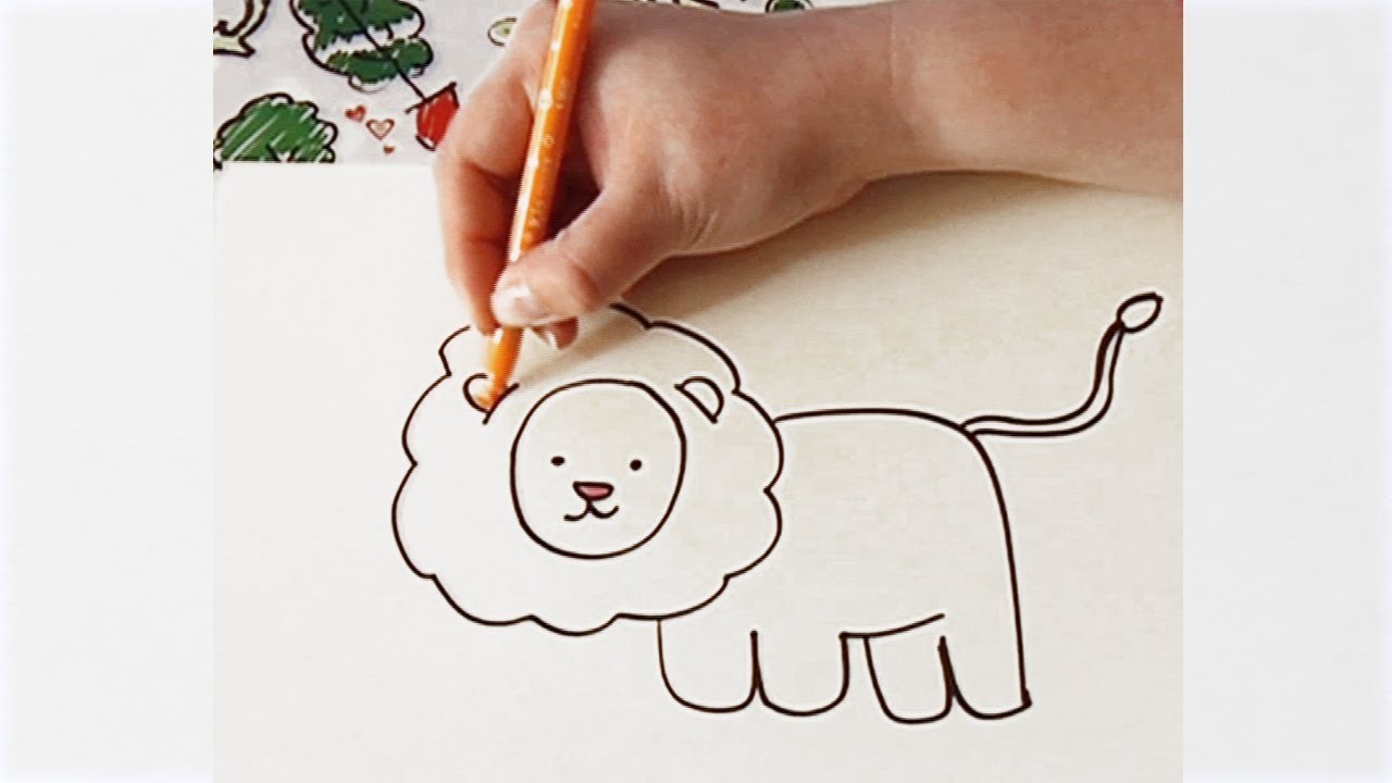 Cómo dibujar un león - Manualidades para niños