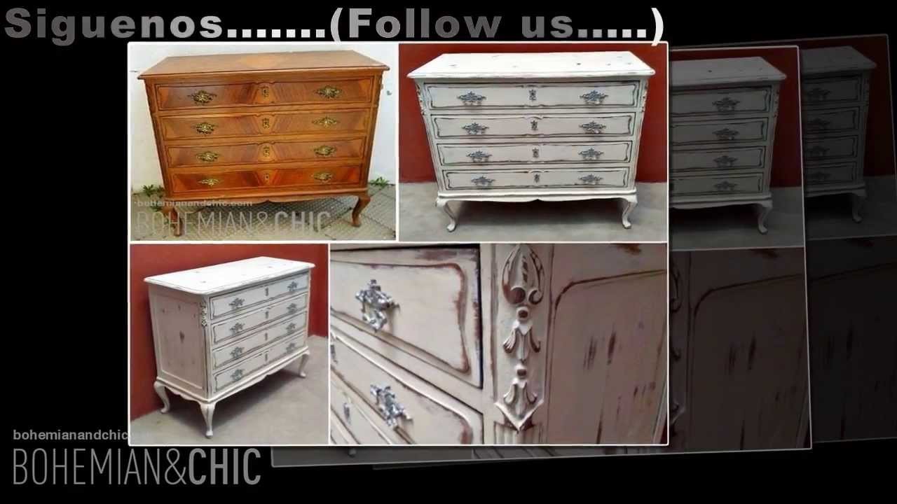 Cómoda vintage estilo shabby.  Vintange chest drawer in shabby style