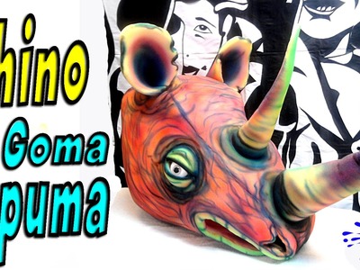 Animal masks - disfraz halloween- Rinoceronte en goma espuma - gorros de goma espuma