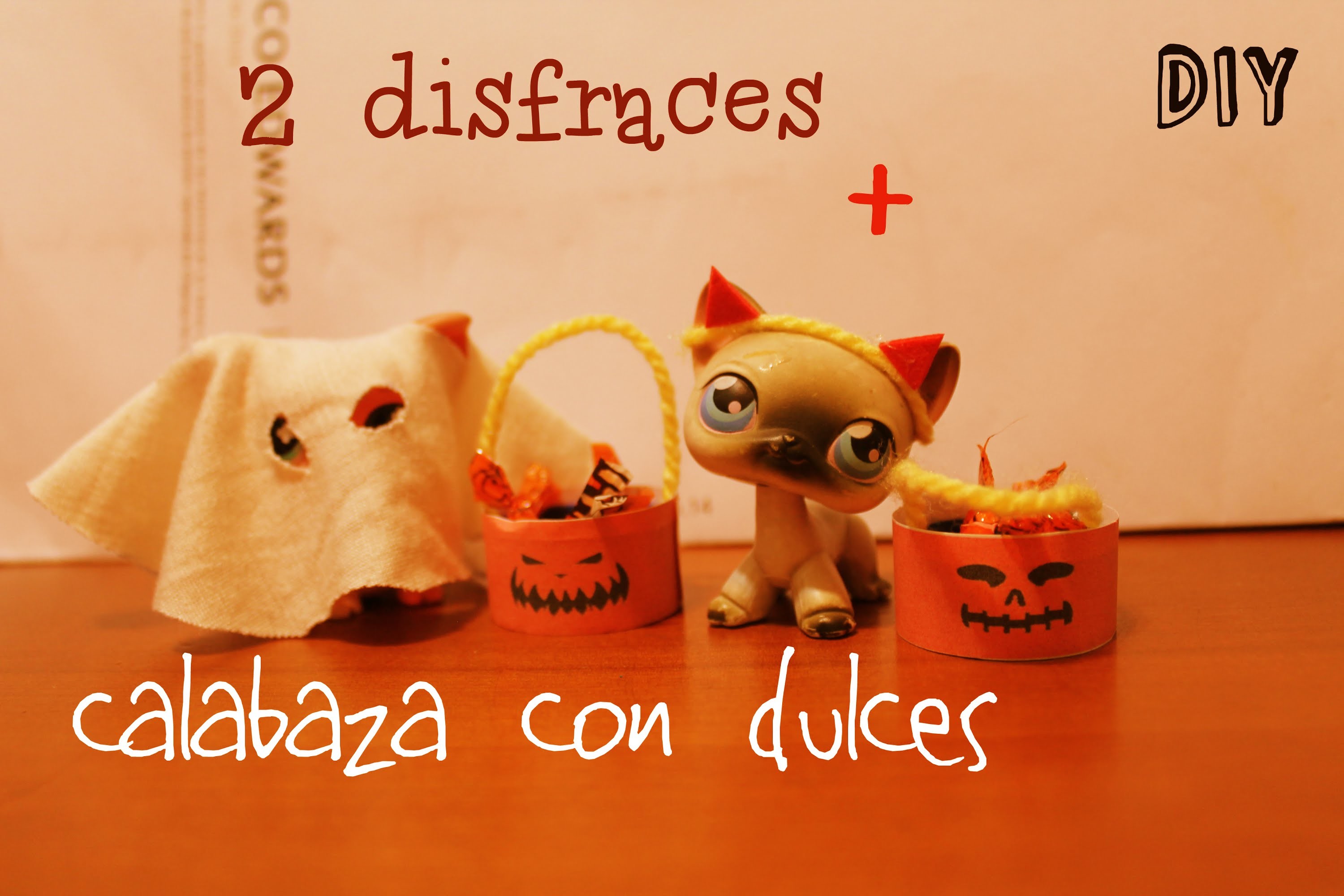☠DIY Halloween- 2 disfraces + Calabaza con dulces!☠