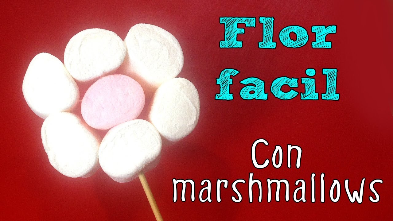 Flor de marshmallows fácil