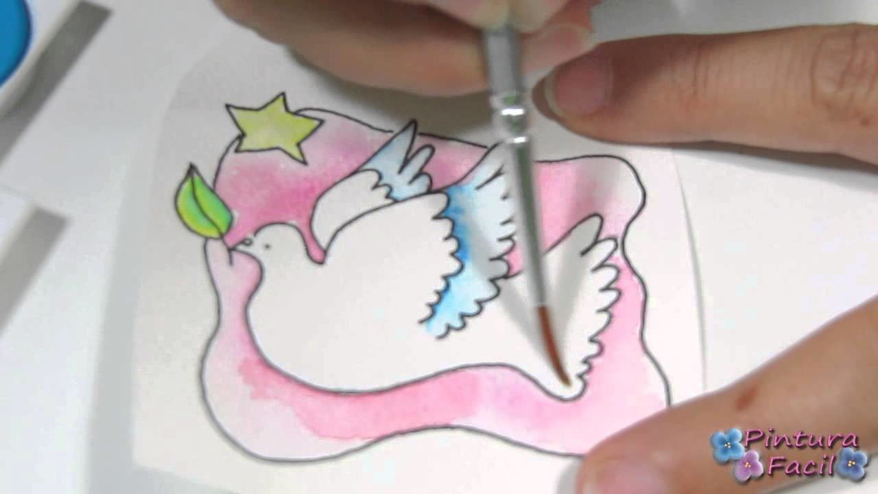 Manualidades de Navidad 2014 *How to Watercolour Coloring* Adornos de Navidad Tags Pintura Facil