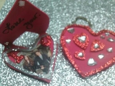 Manualidades Llavero Portaretrato  dia Amor y Amistad. Picture frame keychain - Valentine's Day