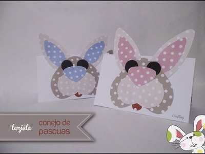 Tarjeta Conejo de Pascuas. mensaje express para regalar