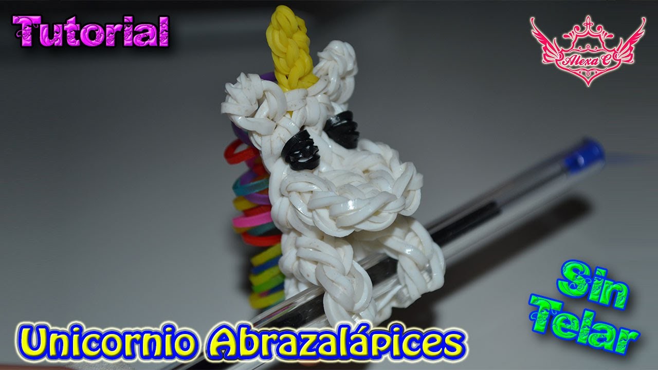 ♥ Tutorial: Unicornio Abrazalápices de gomitas (sin telar) ♥