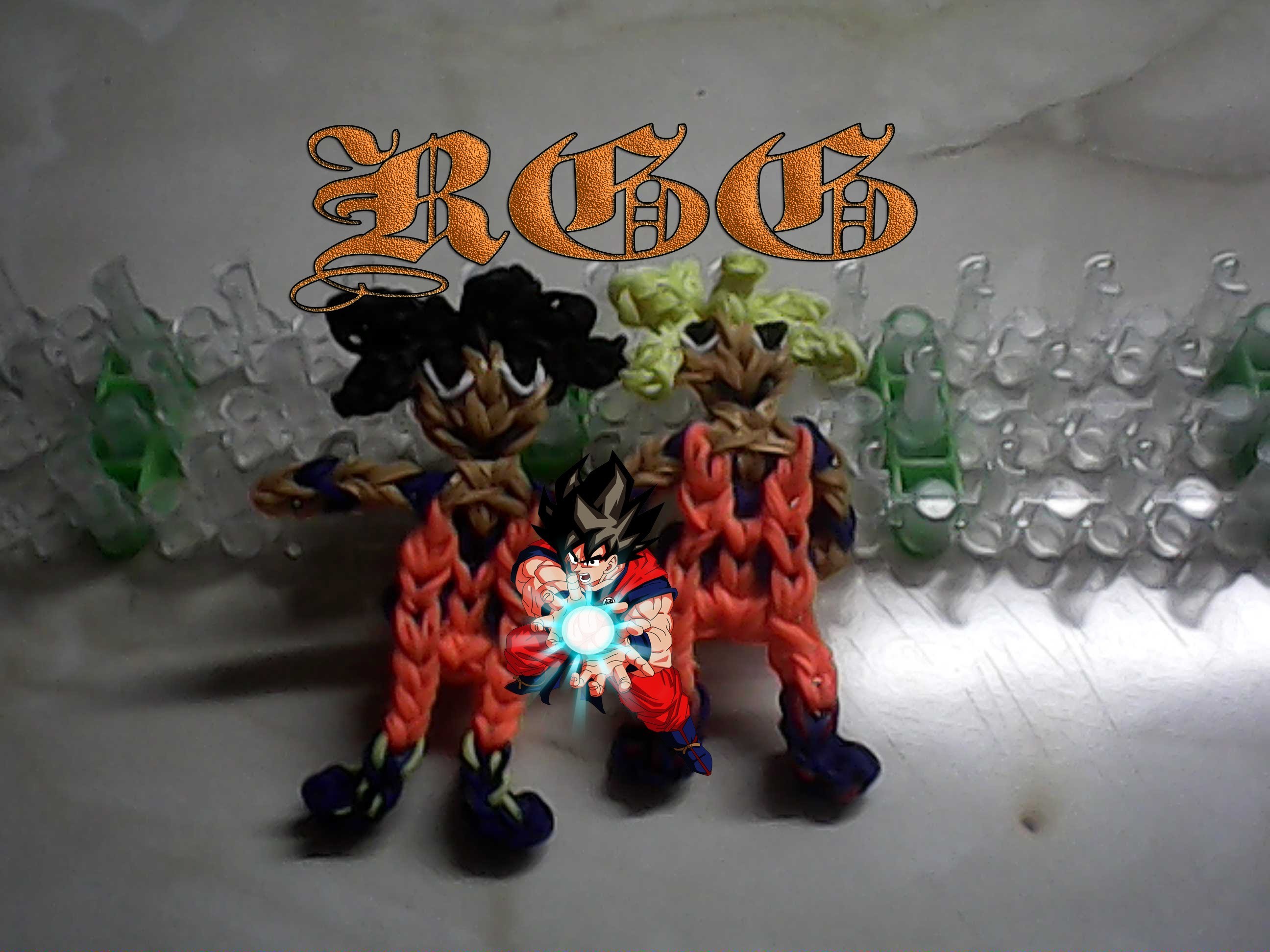 Como hacer a Goku  ((super saiyajin)) Dragon Ball con gomitas.(Rainbow Loom)