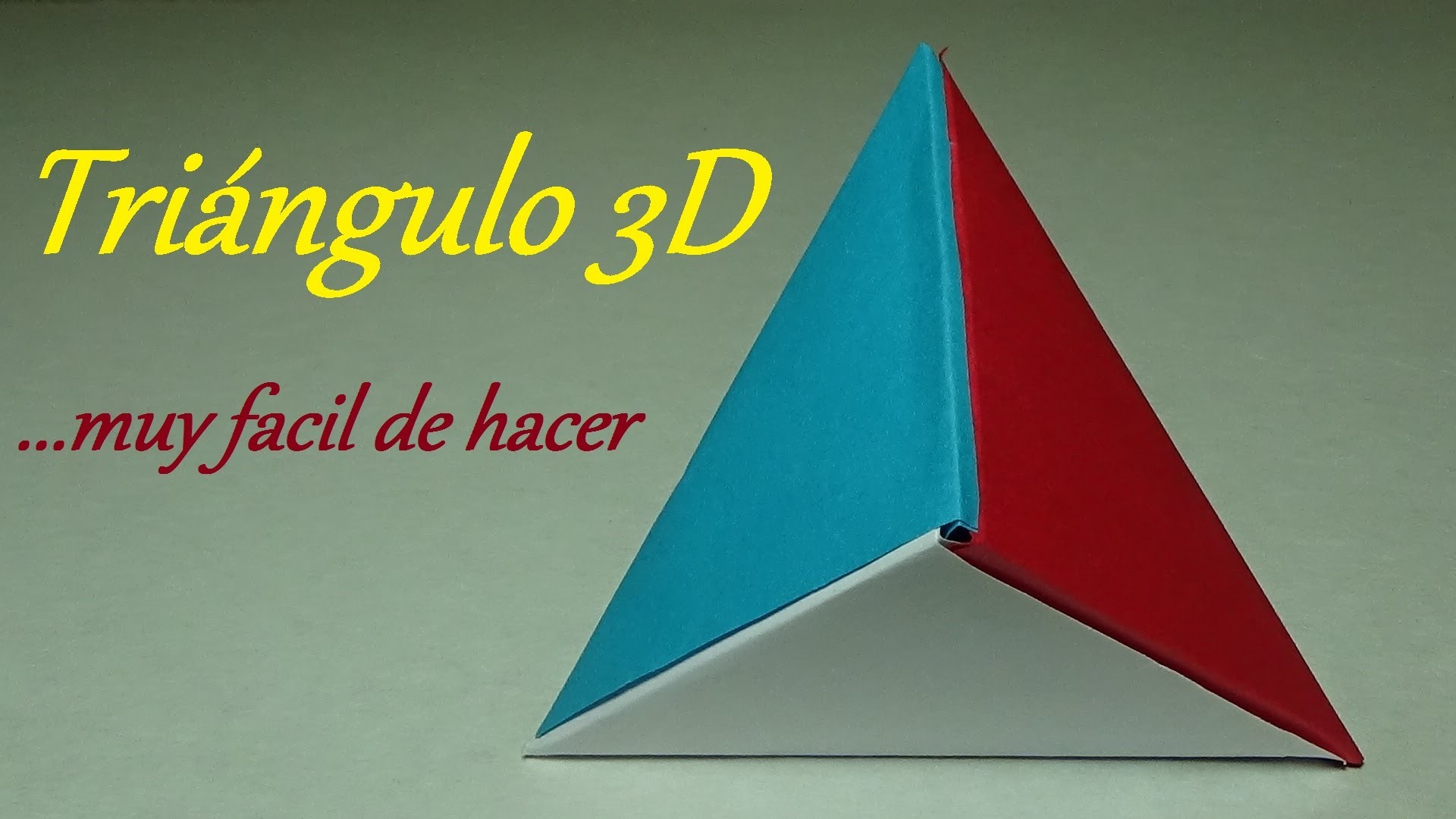 Como hacer Triángulo en 3D Origami - Fácil de hacer