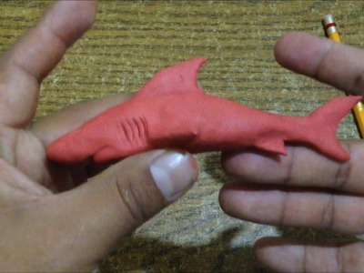 Como hacer un Tiburón de Plastilina. How to make a shark with plasticine - step by step