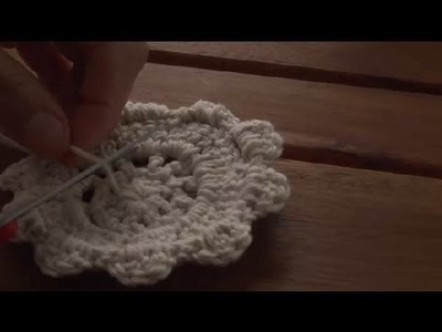 Cómo tejer un posavasos en forma de flor en croché : Técnicas de crochet
