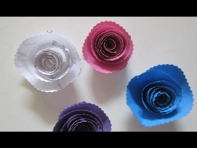 Mini-Rosas en Papel de Colores ¡Funcionales para scrapbooking! -Roses of paper