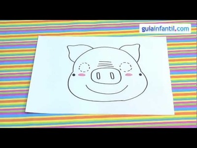 Cómo dibujar una máscara de cerdo