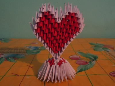 Como hacer un corazon de origami 3d