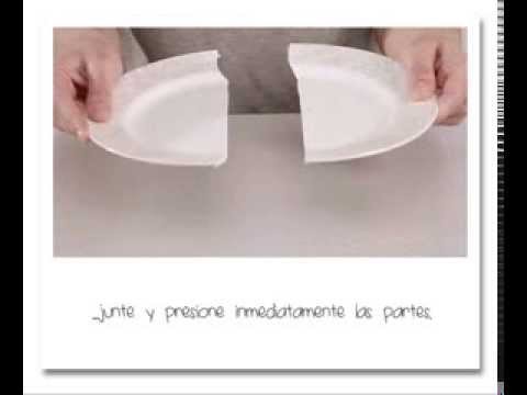 Cómo reparar un plato de porcelana? UHU Porcelain - Spanish text