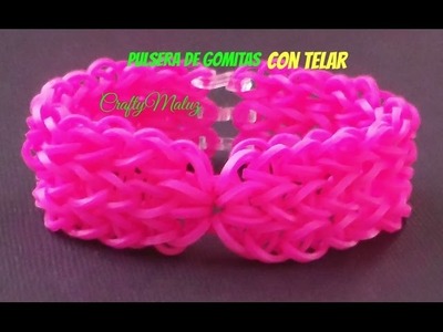 Tutoriales:♥Pulsera de Gomitas Double Triple Single con Diseño (CON TELAR) Rainbow Loom