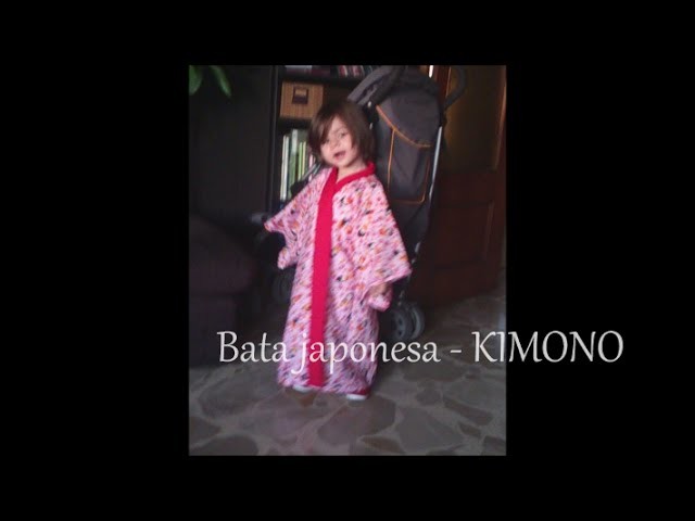 Bata japonesa para niña - Kimono facil DIY