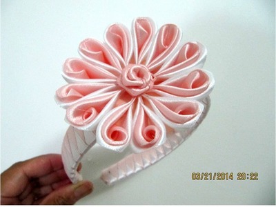 Flores pétalos botón de rosas diademas en cintas para el cabello