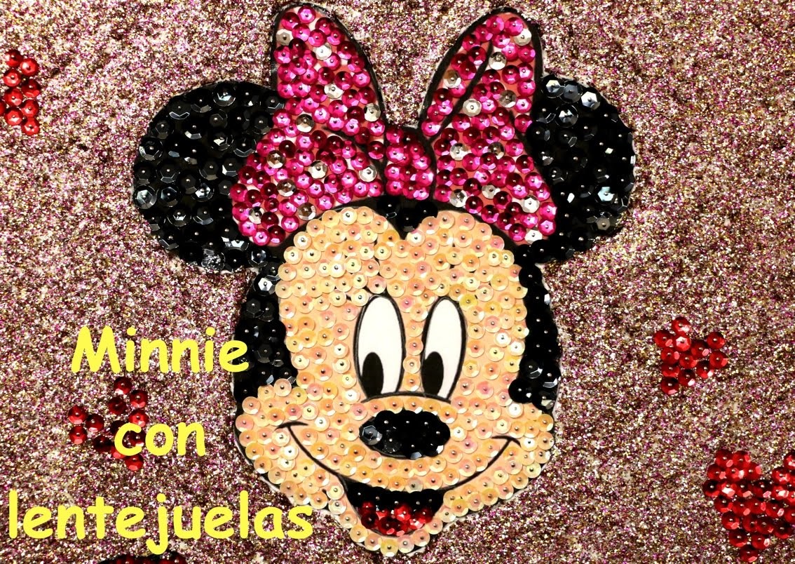 Minnie Mouse con lentejuelas para fiestas. Minnie mouse party ideas