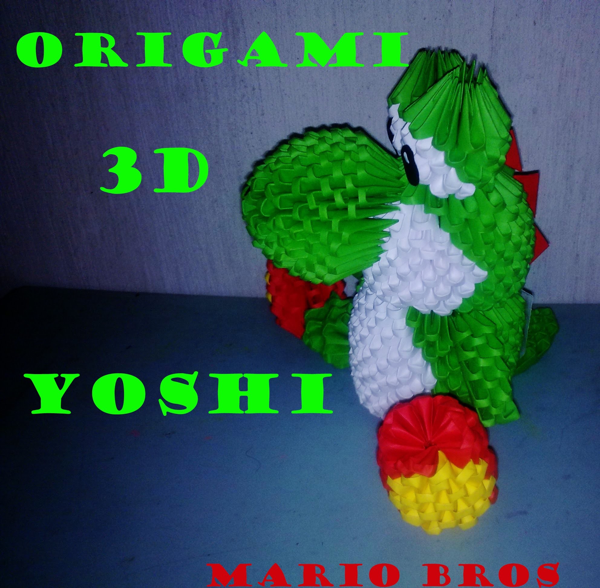 Origami 3D Yoshi - Mario Bros