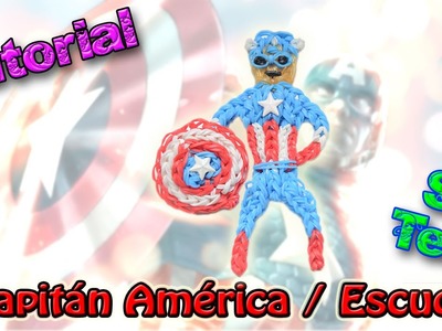♥ Tutorial: DOS EN UNO Capitán América. Escudo (sin telar) ♥